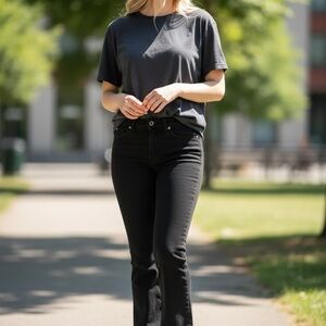 DG2 by Diane Gilman Black Straight Leg Jeans